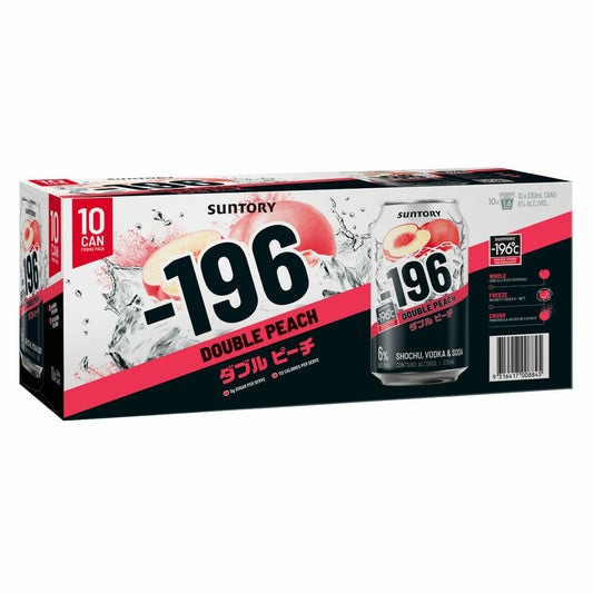 Suntory -196 Double Peach 330ml Cans - 10 Pack