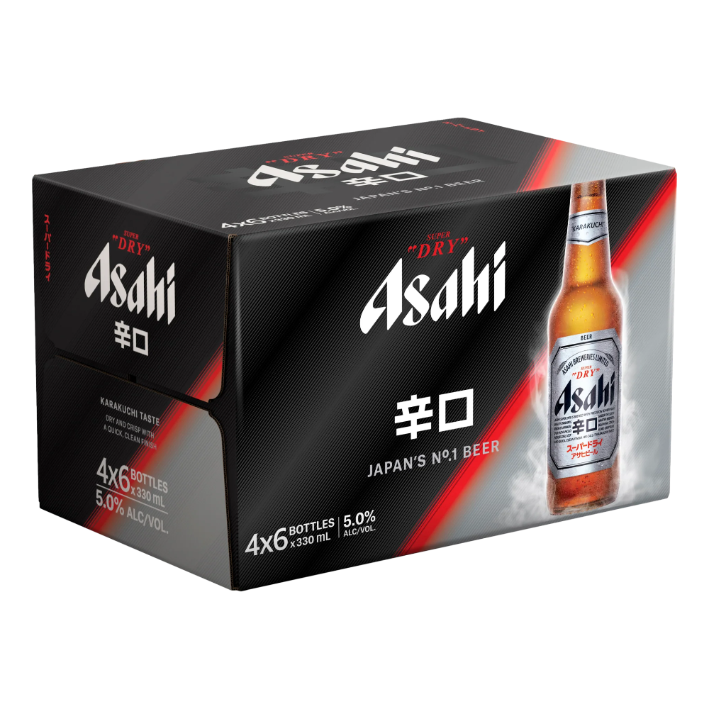 Asahi Super Dry 5% 24 x 330ml Stubbies
