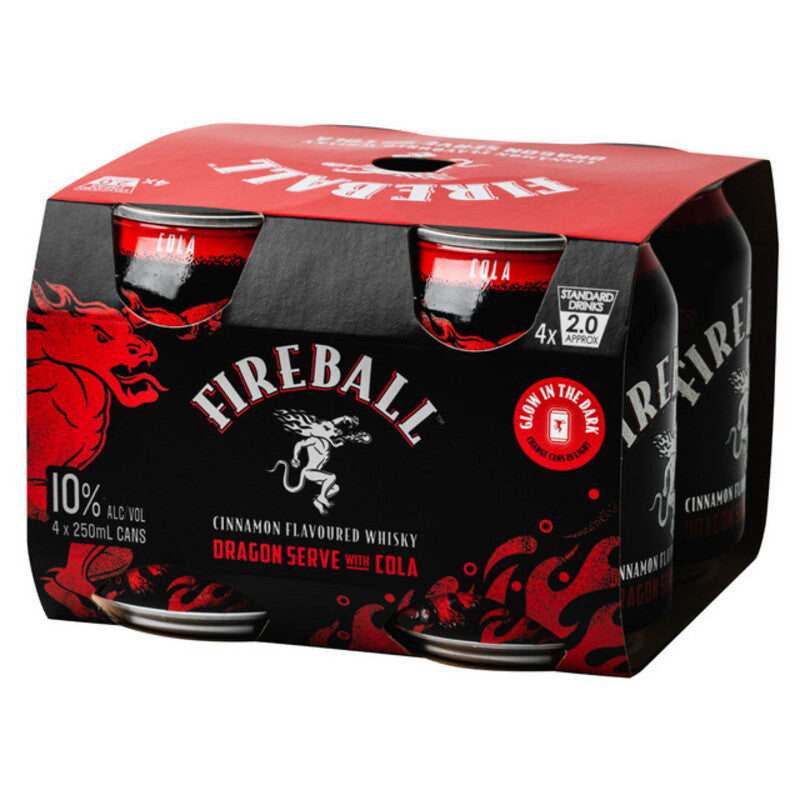 Fireball Dragon Serve w Cola 250ml Cans 10%