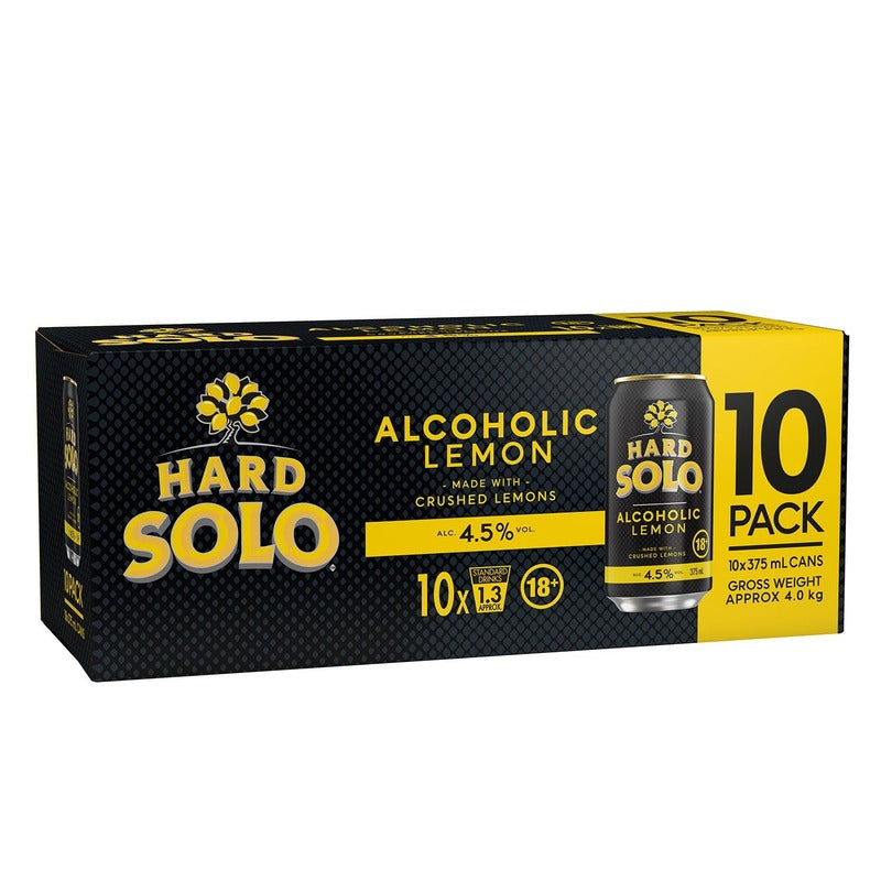 Hard Solo Alcoholic Lemon 10 Pack - 375ml Cans