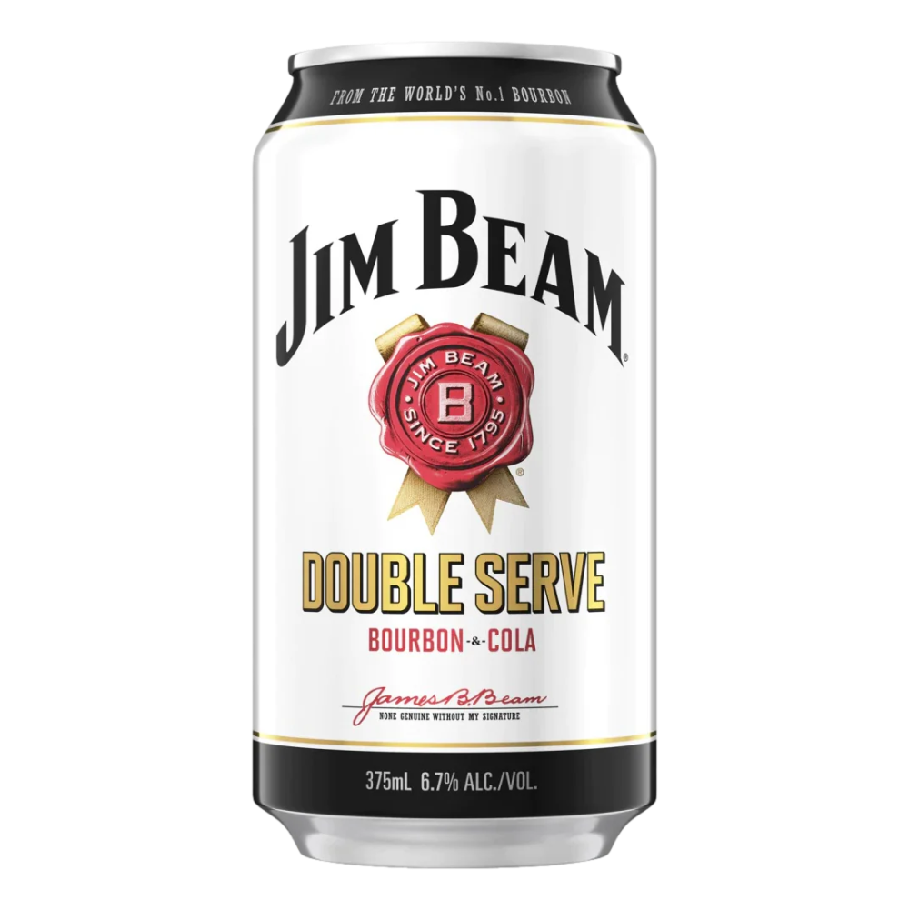 Jim Beam Double Serve Bourbon & Cola 5 Pack Cans – 375mL