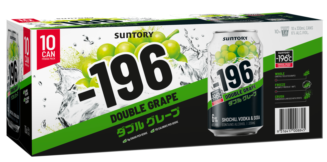 Suntory -196 Double Grape 330ml Cans - 10 Pack