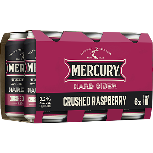 Mercury Crushed Raspberry Hard Cider Case - 375ml Cans