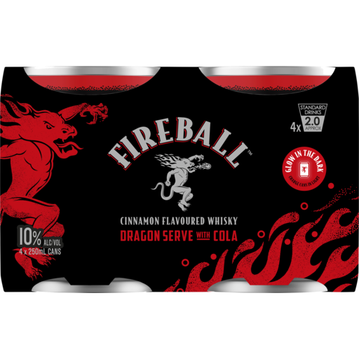 Fireball Dragon Serve w Cola 250ml Cans 10%