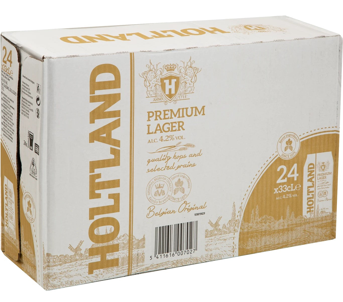 Holtland Belgian Premium Lager 4.2% Case - 330ml Cans