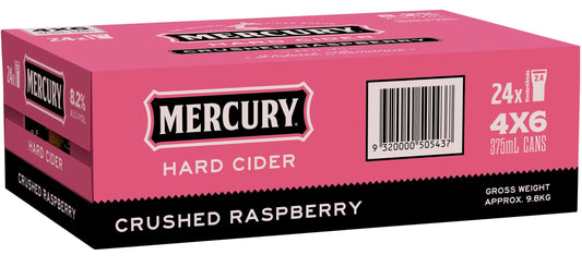 Mercury Crushed Raspberry Hard Cider Case - 375ml Cans