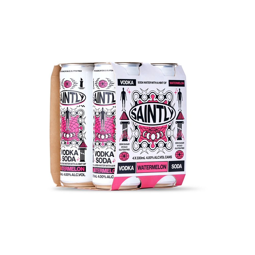 Saintly Vodka Soda Watermelon 5% 330ml x 24 (Case)