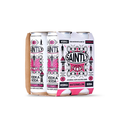 Saintly Vodka Soda Watermelon 4% 330ml x 24 (Case)