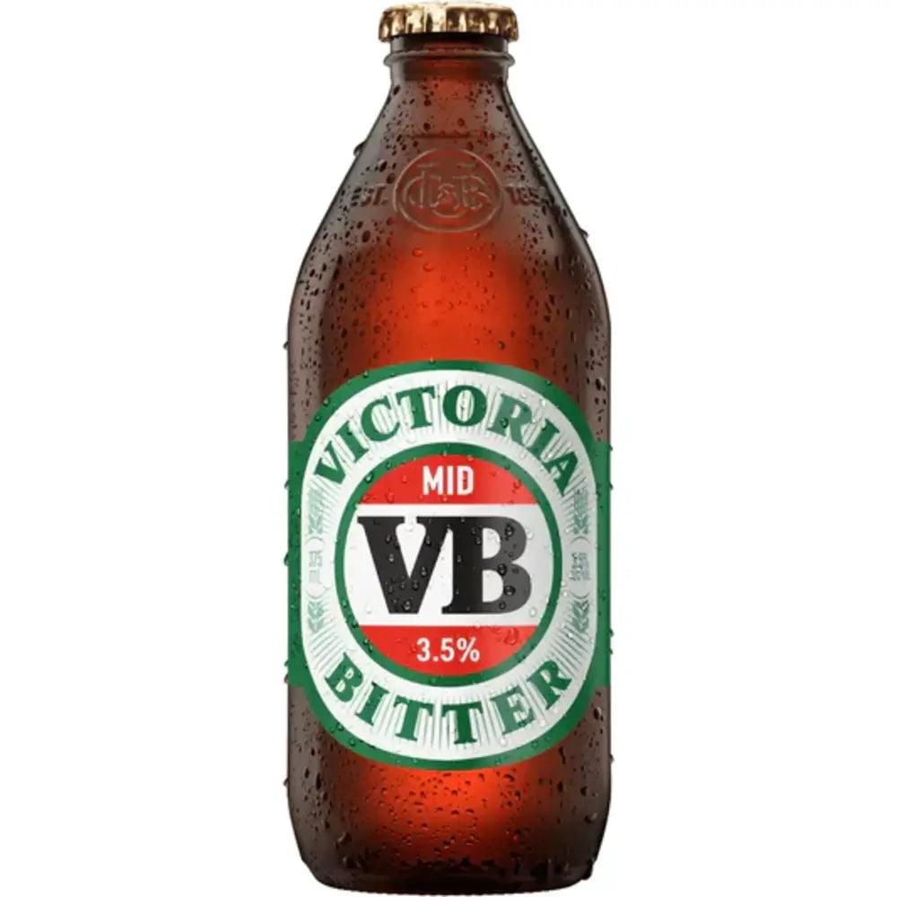 Victoria Bitter Mid Strength – 375mL Stubbies Case