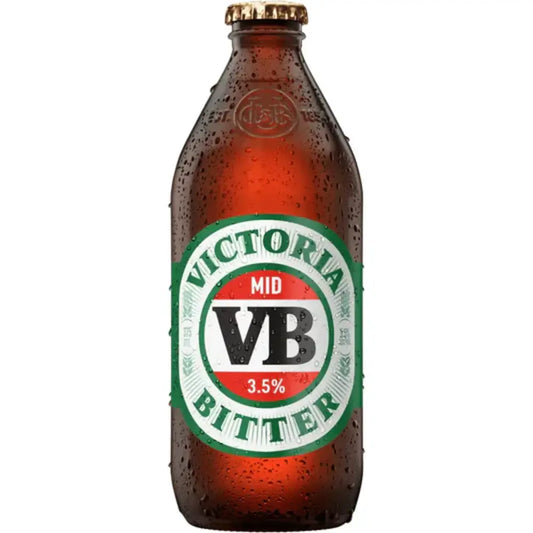 Victoria Bitter Mid Strength – 375mL Stubbies Case