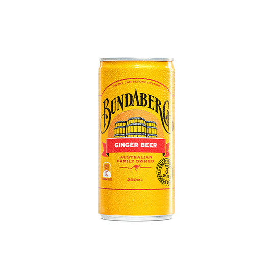 Bundaberg Ginger Beer – 200mL Can (Non-Alcoholic) Case