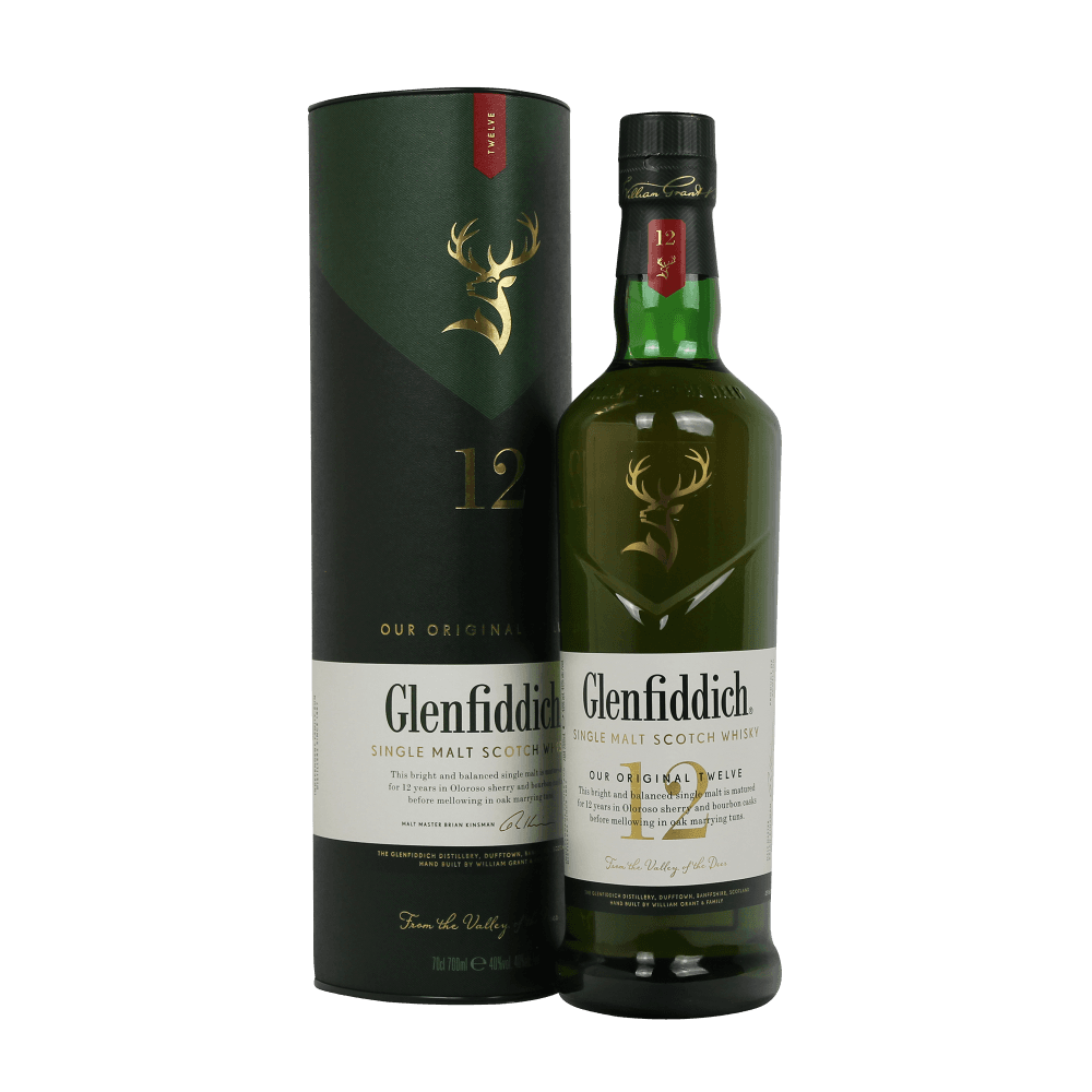Glenfiddich 12 Year Single Malt Scotch Whisky - 700ml