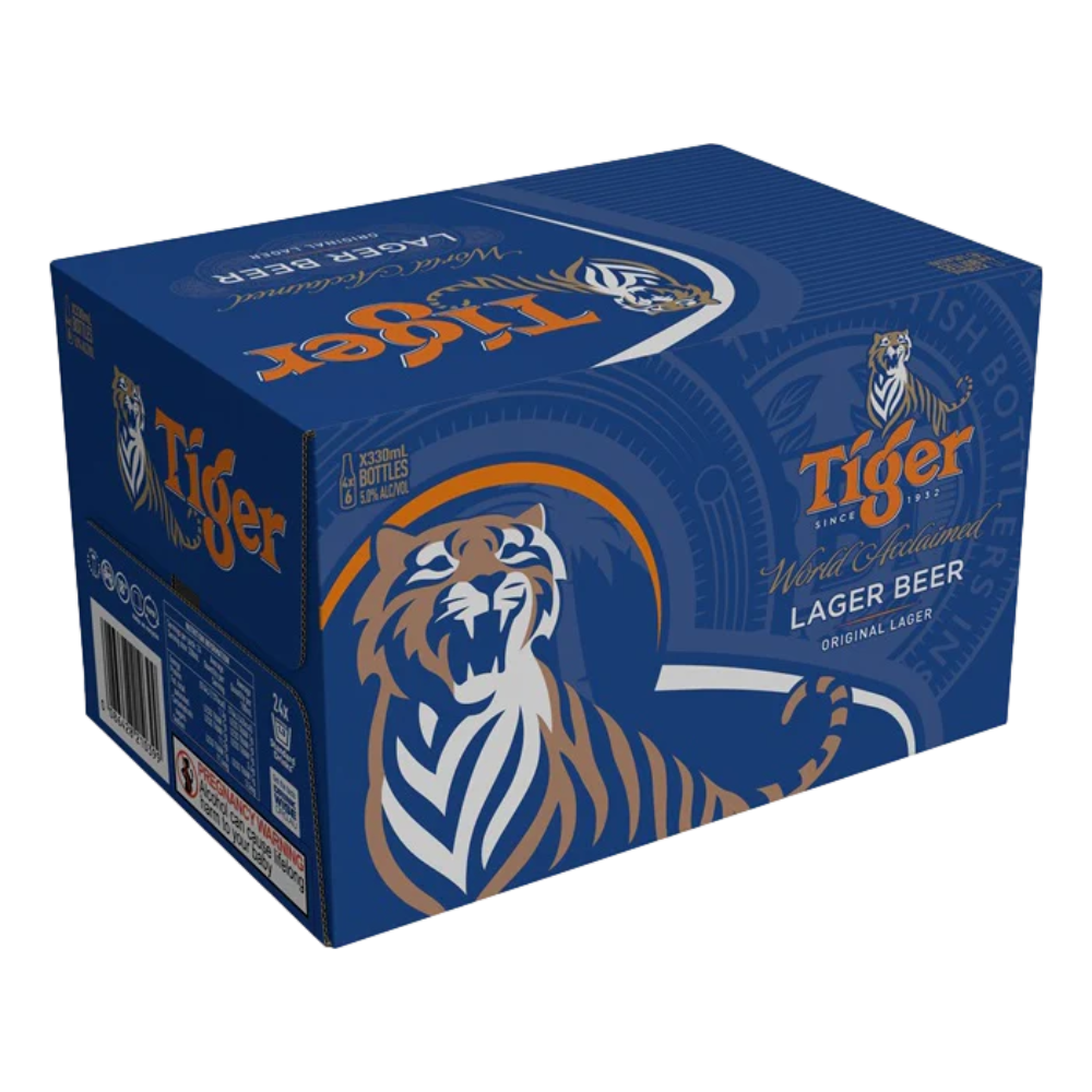 Tiger Lager case 5% 24 x 330ml bottles